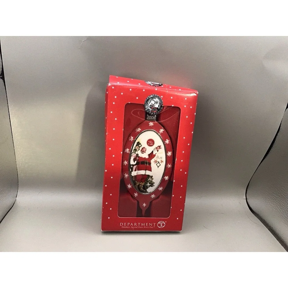 2006 Dept 56 Coca-Cola Santa‎ Christmas Glass Ornament New in Box